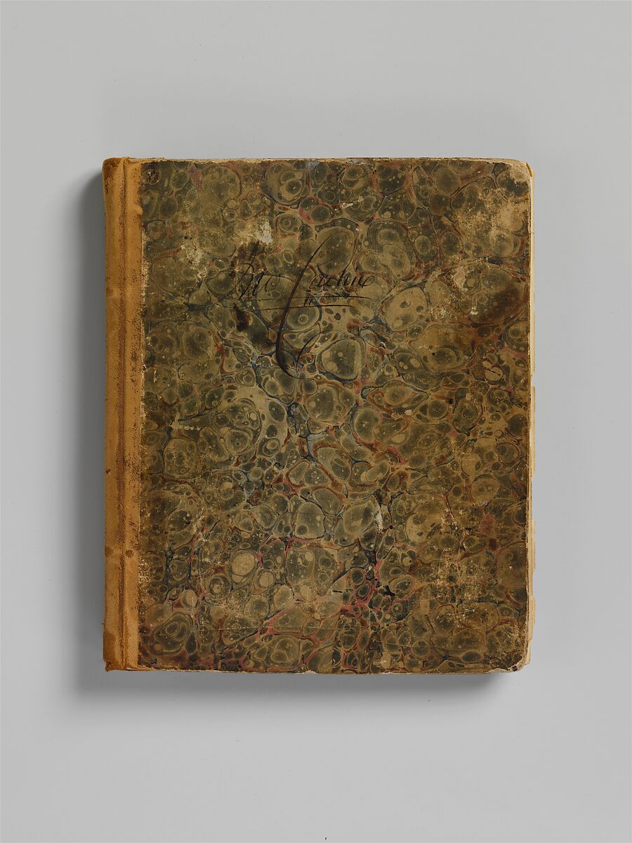 Account Book Ledger, John Carlin (American, Philadelphia, Pennsylvania 1813–1891 New York), Ink on paper, marbleized cardboard, American 