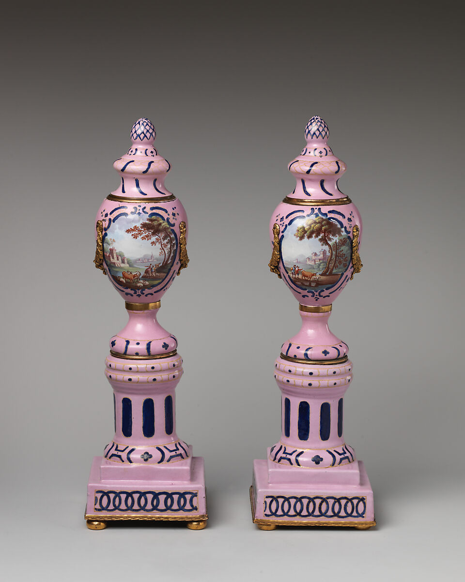 Cassolette with cover (one of a pair), Enamel on copper, British, South Staffordshire, possibly Bilston