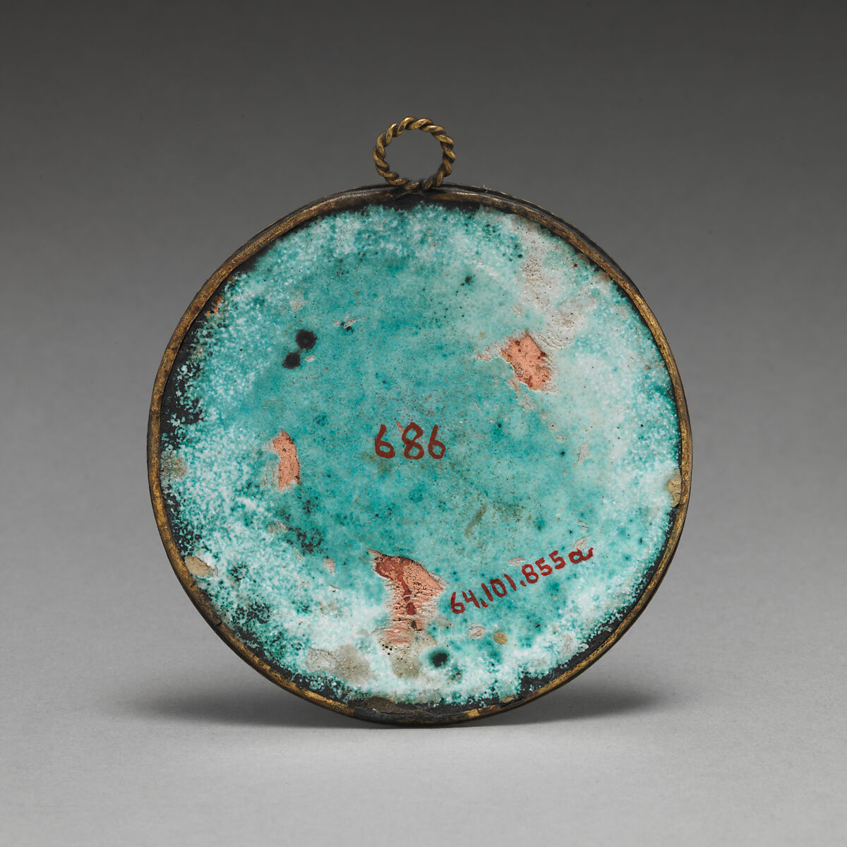 Unidentified woman's portrait, Enamel on copper, British, possibly South Staffordshire