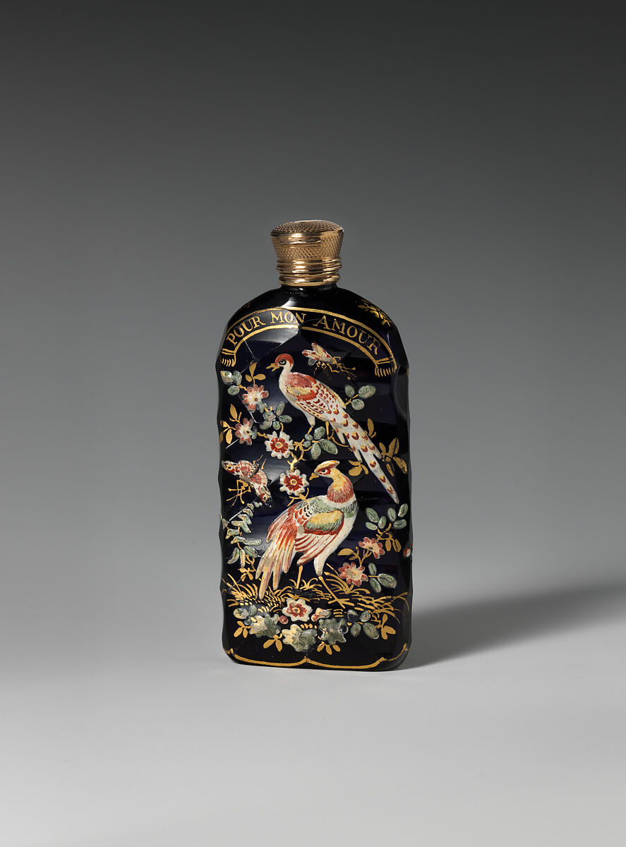 Scent bottle, Giles Atelier, Glass, British, Bristol 