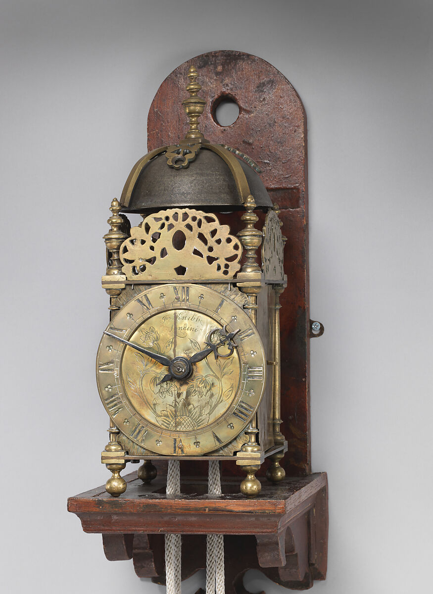 Lantern clock, Clockmaker: Joseph Knibb (British, 1640–1711), Brass, British, London