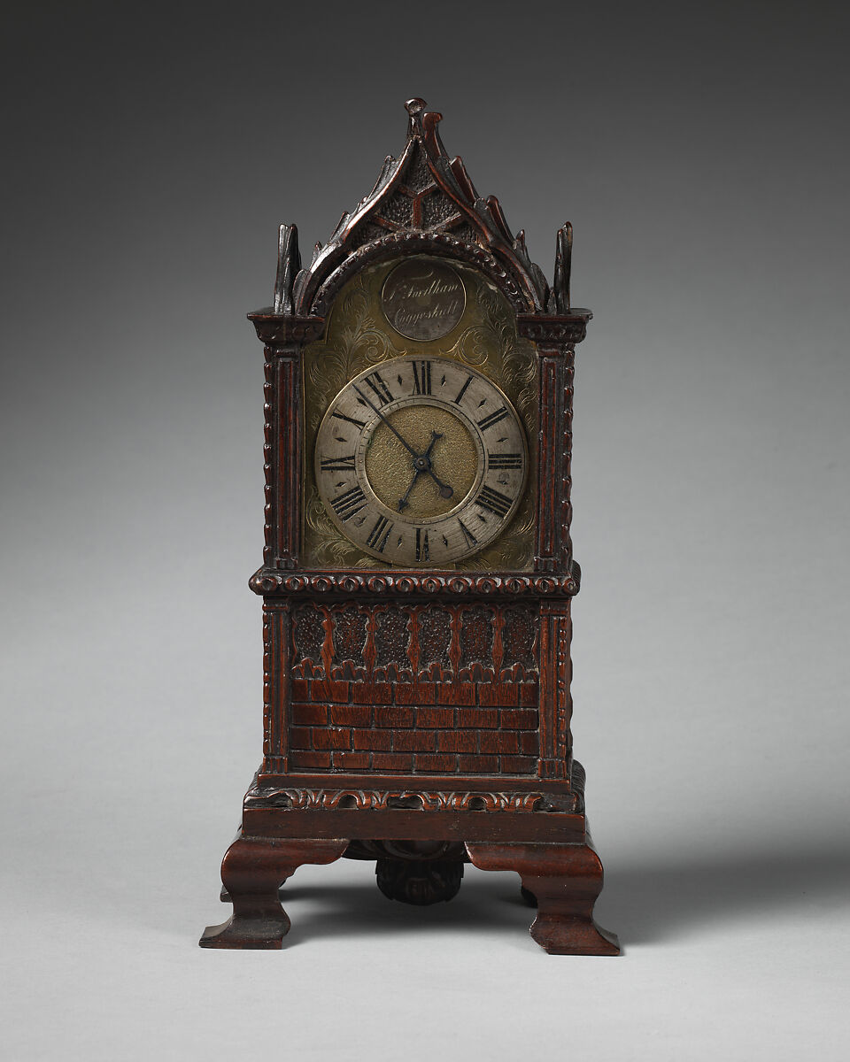 Bracket clock, Clockmaker: John Fordham (British, active Coggeshall), Mahogany, British, Coggeshall