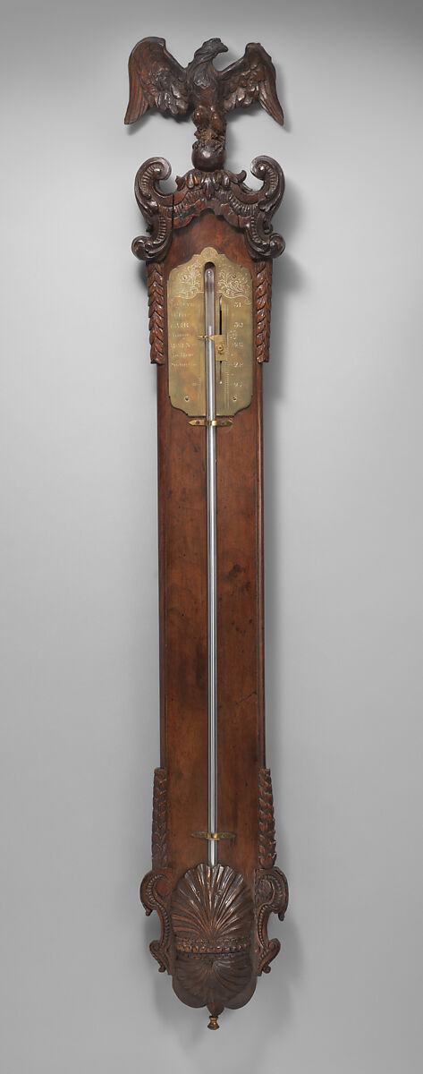 Torricellian barometer, Walnut; mercury, British 