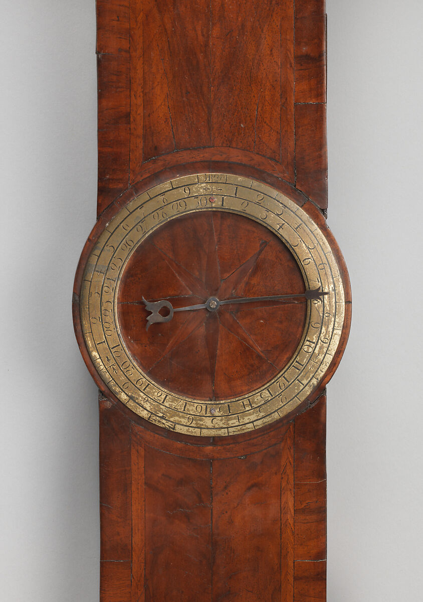 Wheel barometer, John Hallifax, Walnut, walnut veneer, British