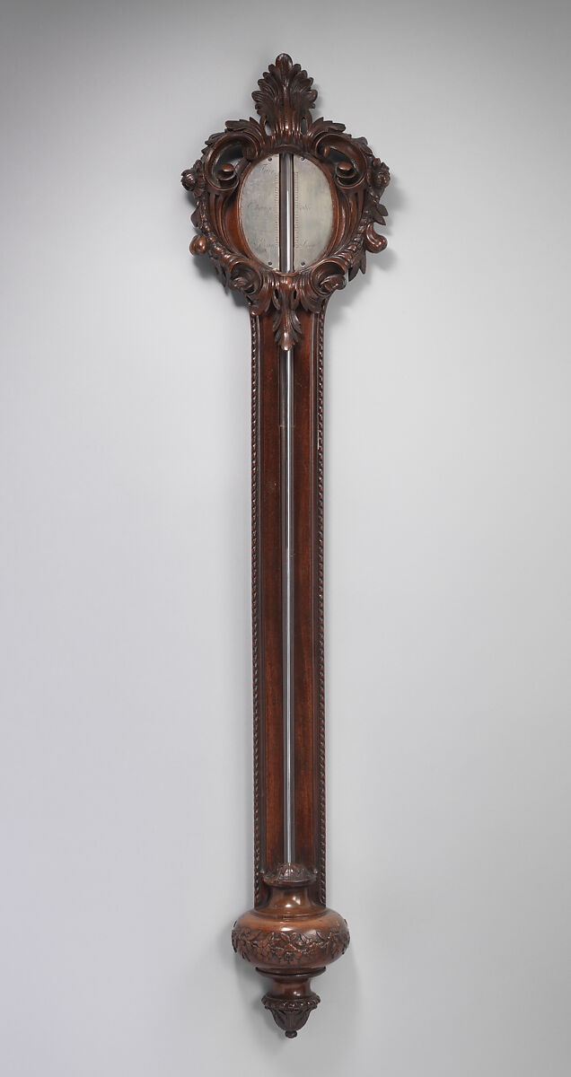 Torricellian barometer, Mahogany; mercury, British 