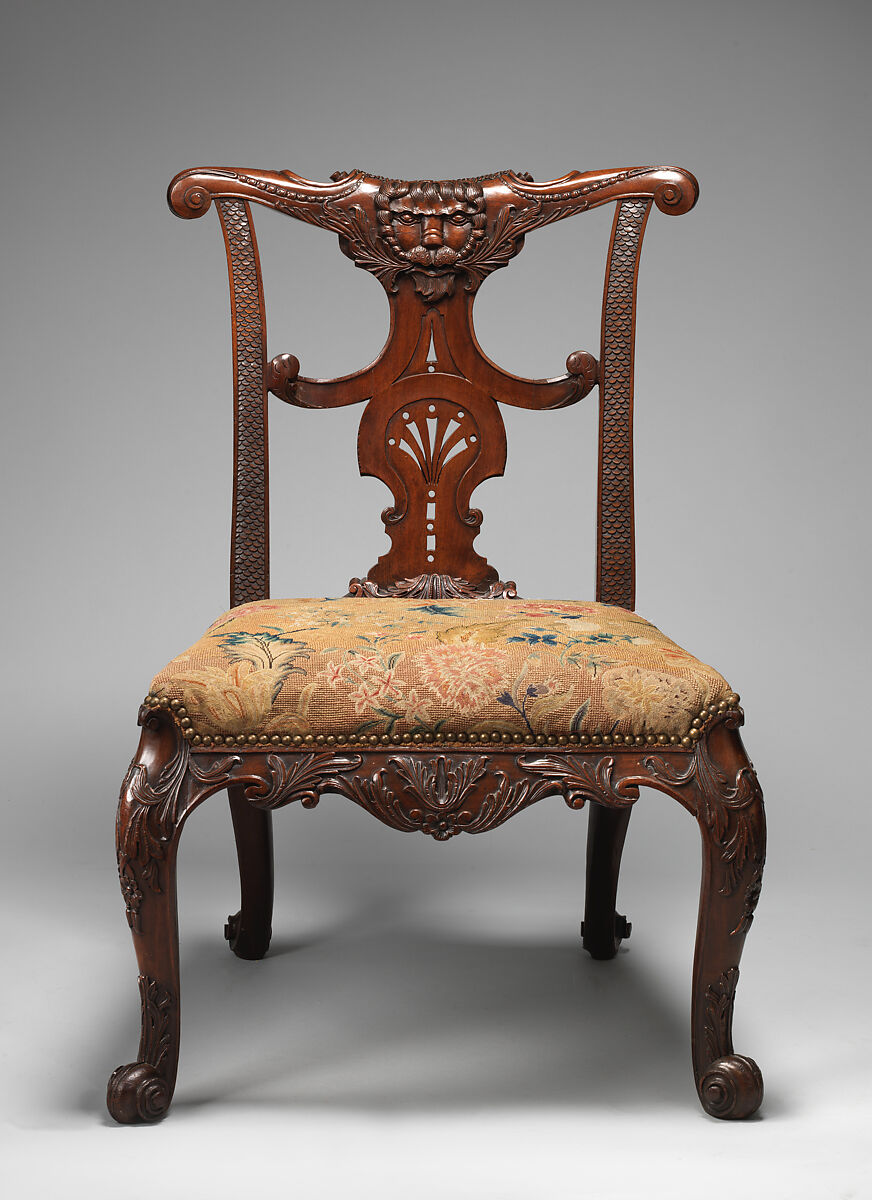 Side chair (one of a pair), Mahogany, British