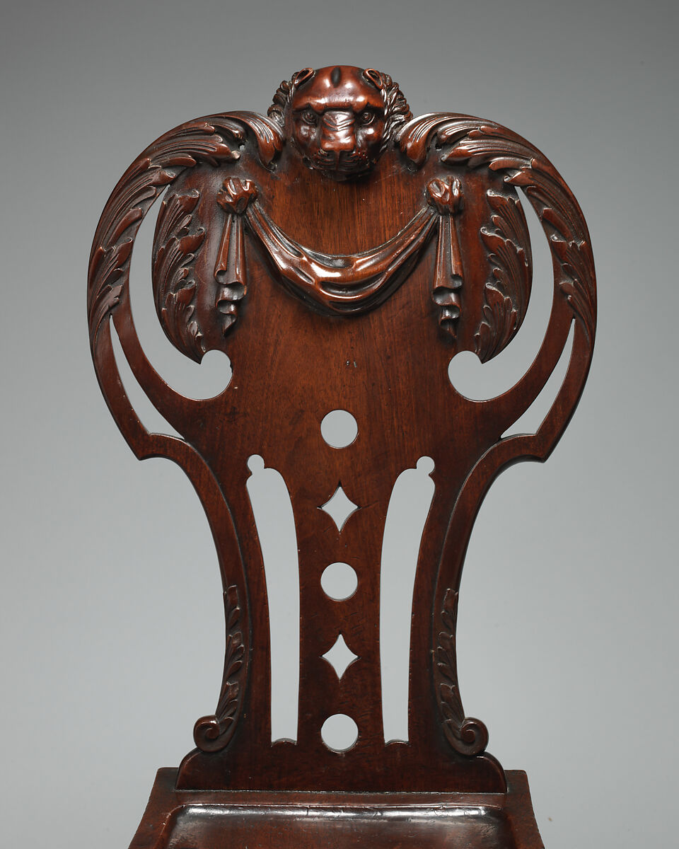 Pair of hall chairs, Mahogany, British