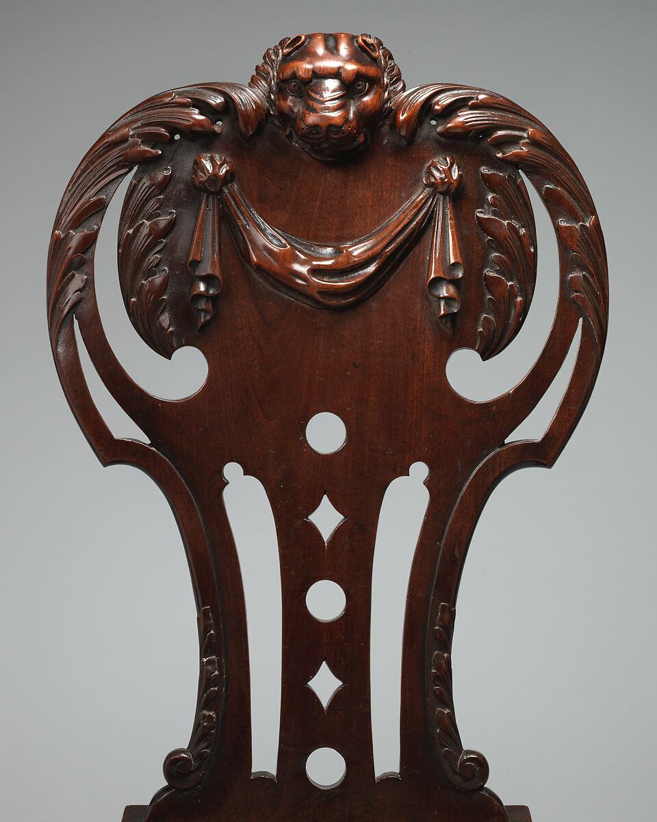 Pair of hall chairs, Mahogany, British