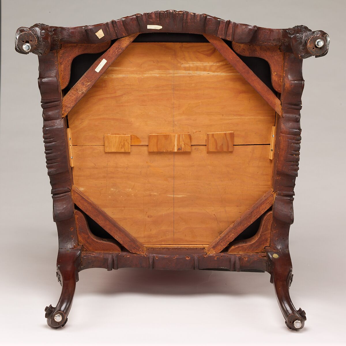 Armchair, After a design by Thomas Chippendale (British, baptised Otley, West Yorkshire 1718–1779 London), Mahogany, needlework, British