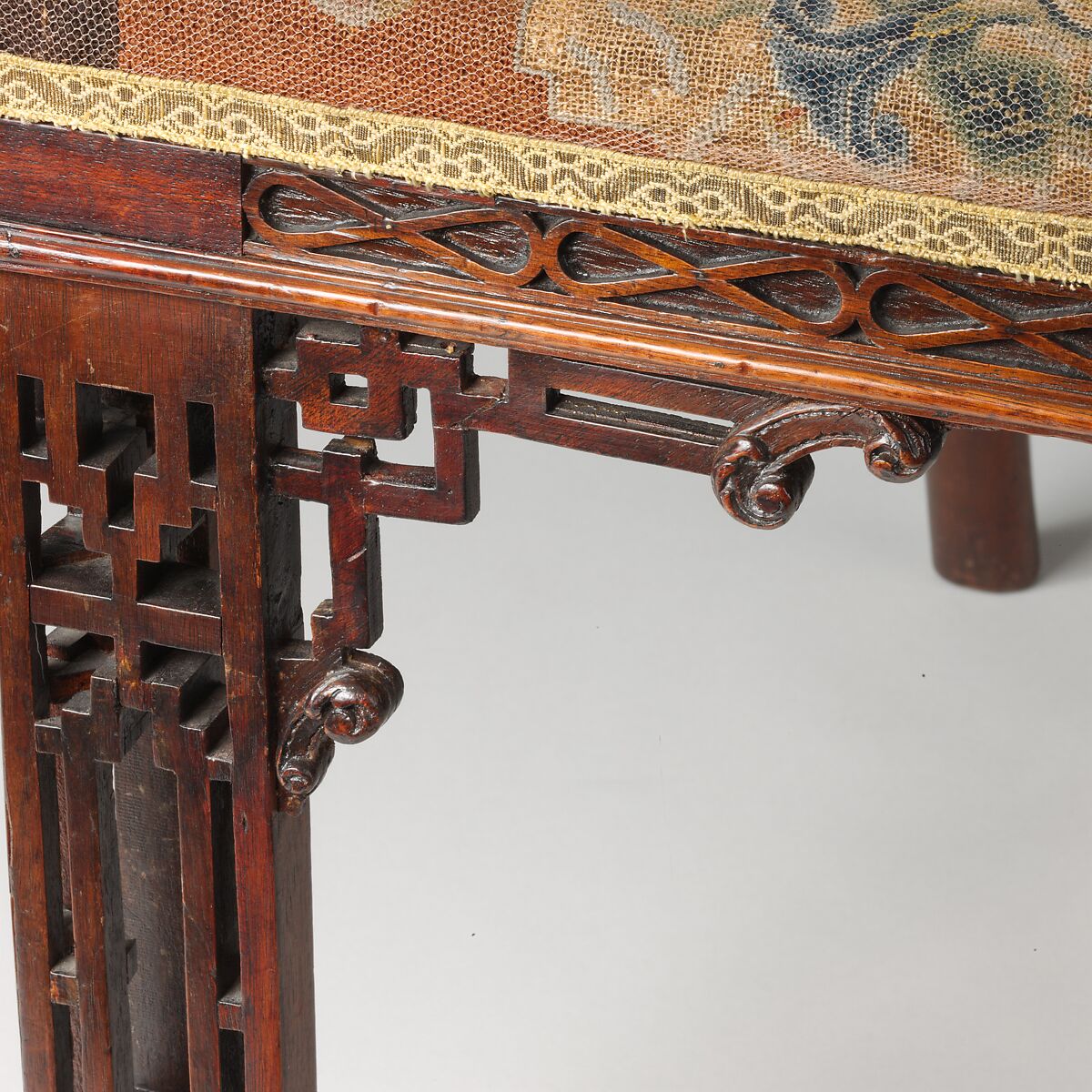 Armchair, Mahogany, needlework (modern), British