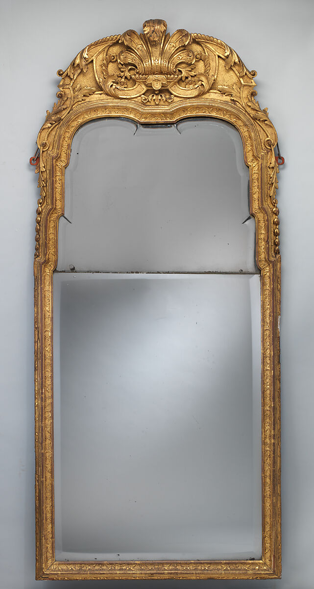 Mirror, Gilt gesso on pine, glass, British 