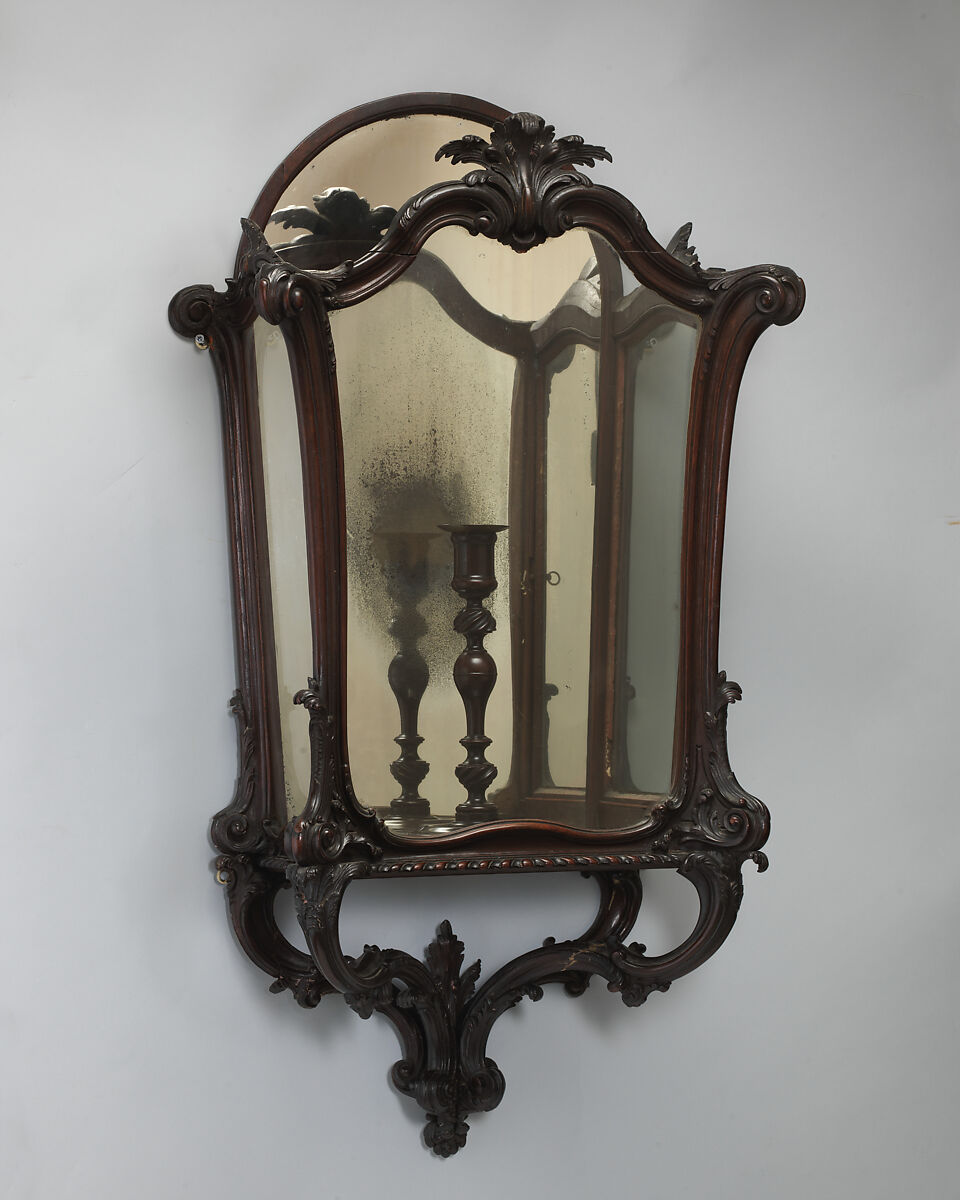 Pair of wall lanterns, Mahogany, glass, looking glass, British