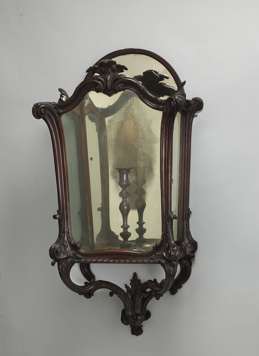 Pair of wall lanterns, Mahogany, glass, looking glass, British