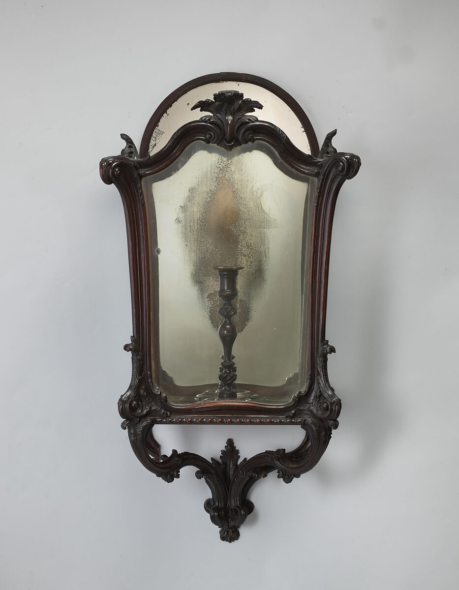 Pair of wall lanterns, Mahogany, glass, looking glass, British