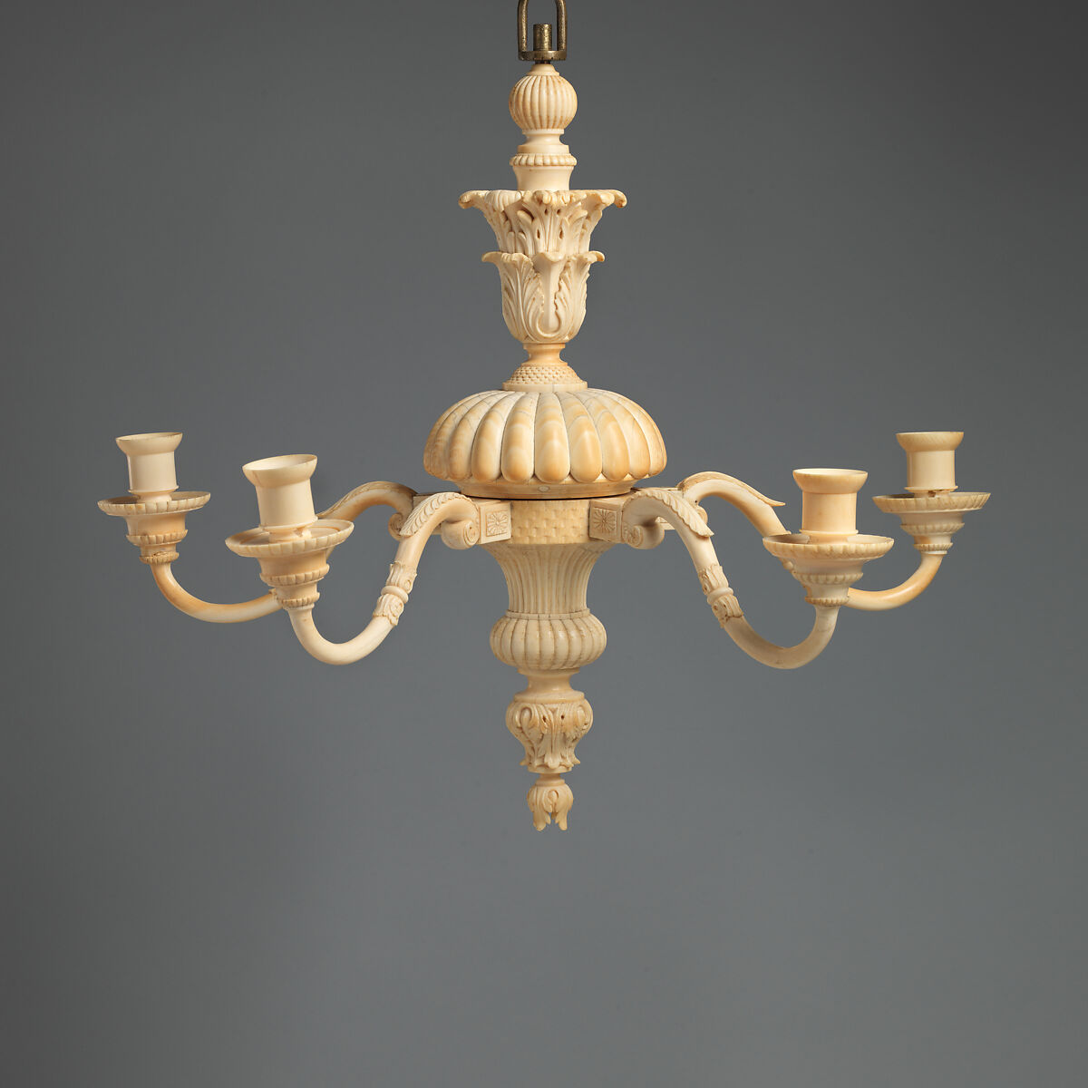 Chandelier, Ivory, possibly Indian 