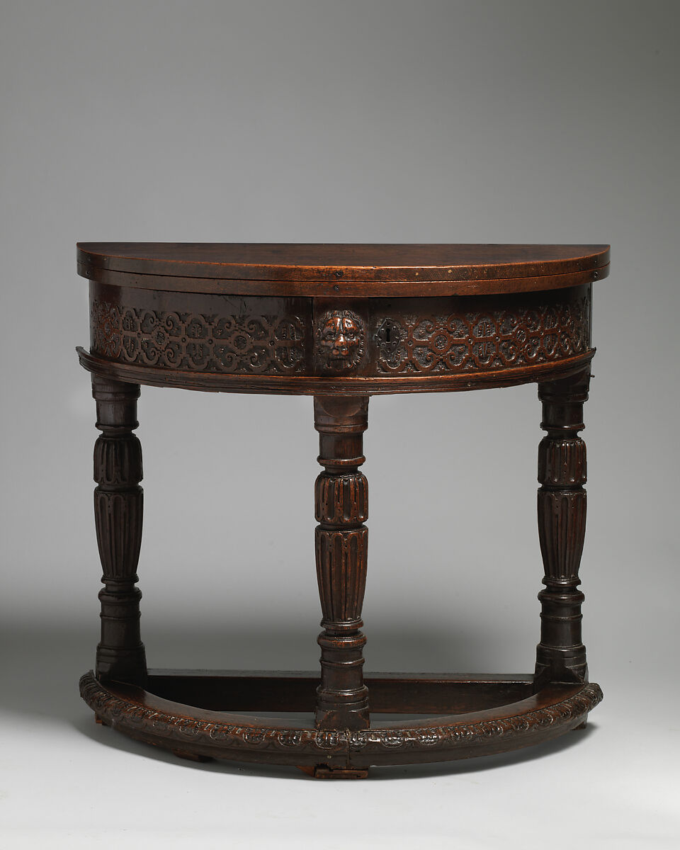 Folding table, Oak, British