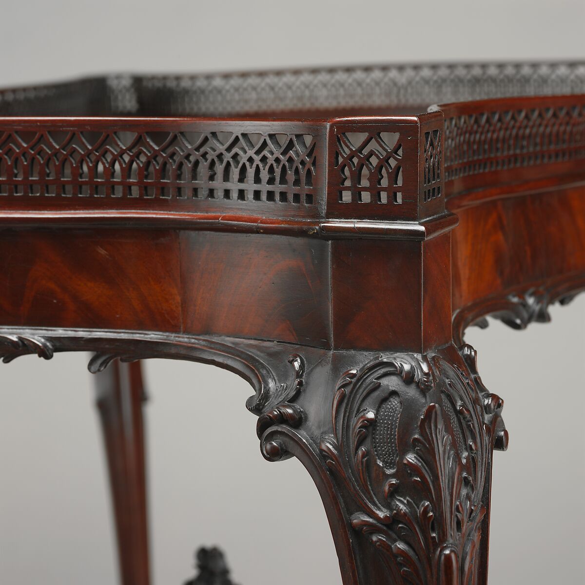 China table, After a design by Thomas Chippendale (British, baptised Otley, West Yorkshire 1718–1779 London), Mahogany, British