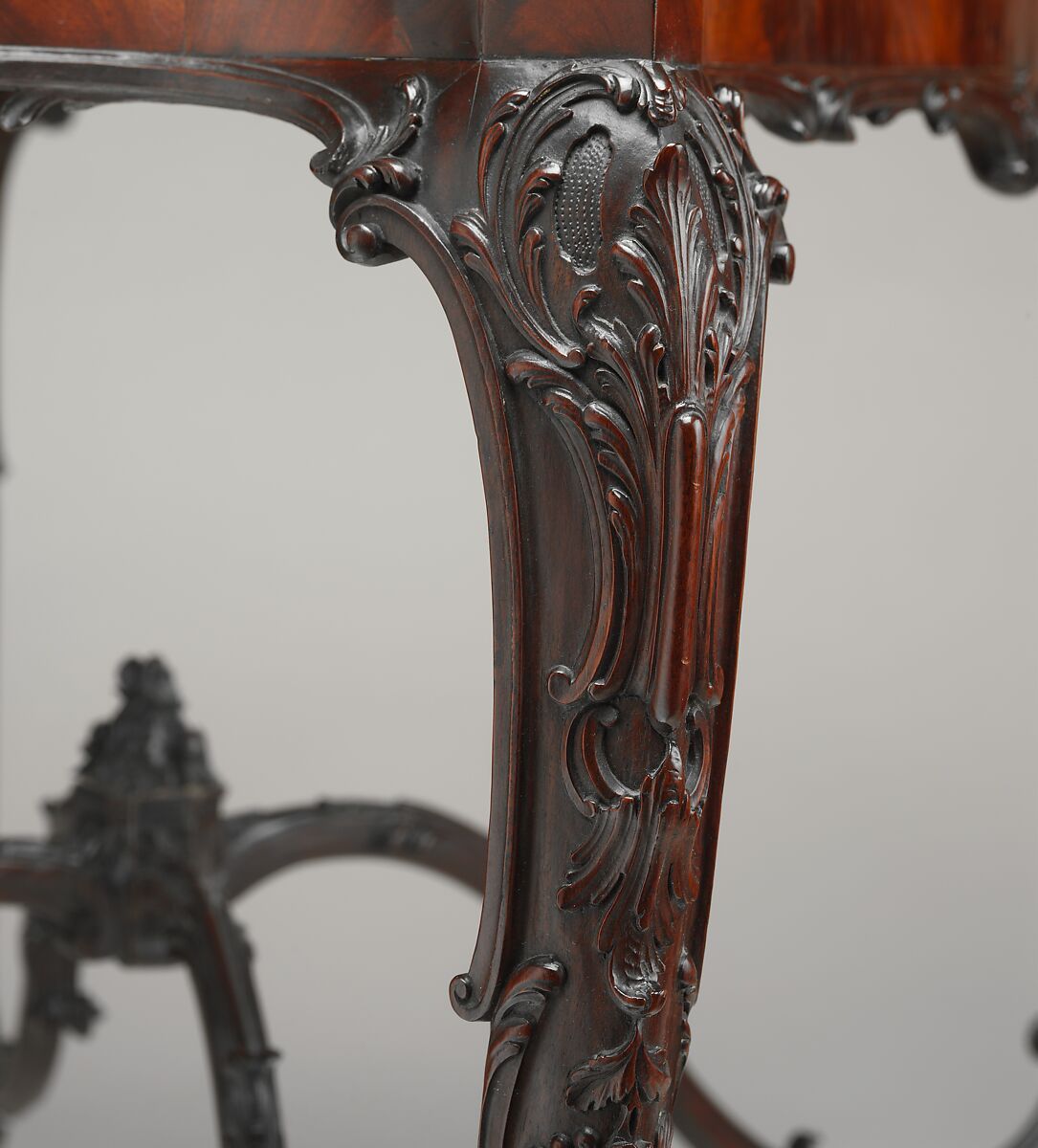 China table, After a design by Thomas Chippendale (British, baptised Otley, West Yorkshire 1718–1779 London), Mahogany, British