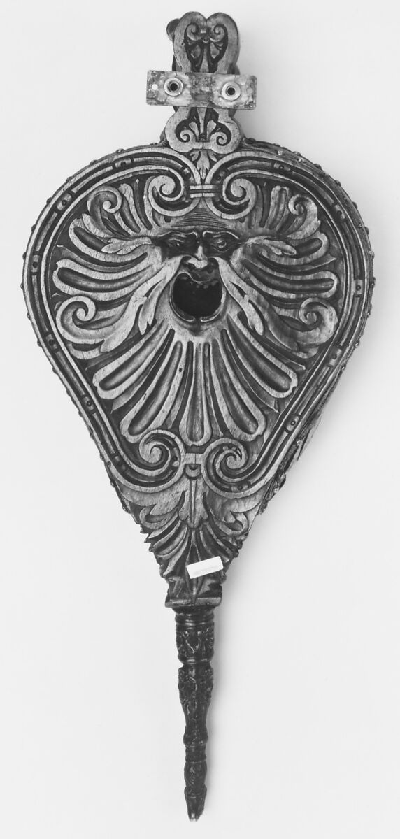 Bellows, Walnut, bronze, French with Italian nozzle