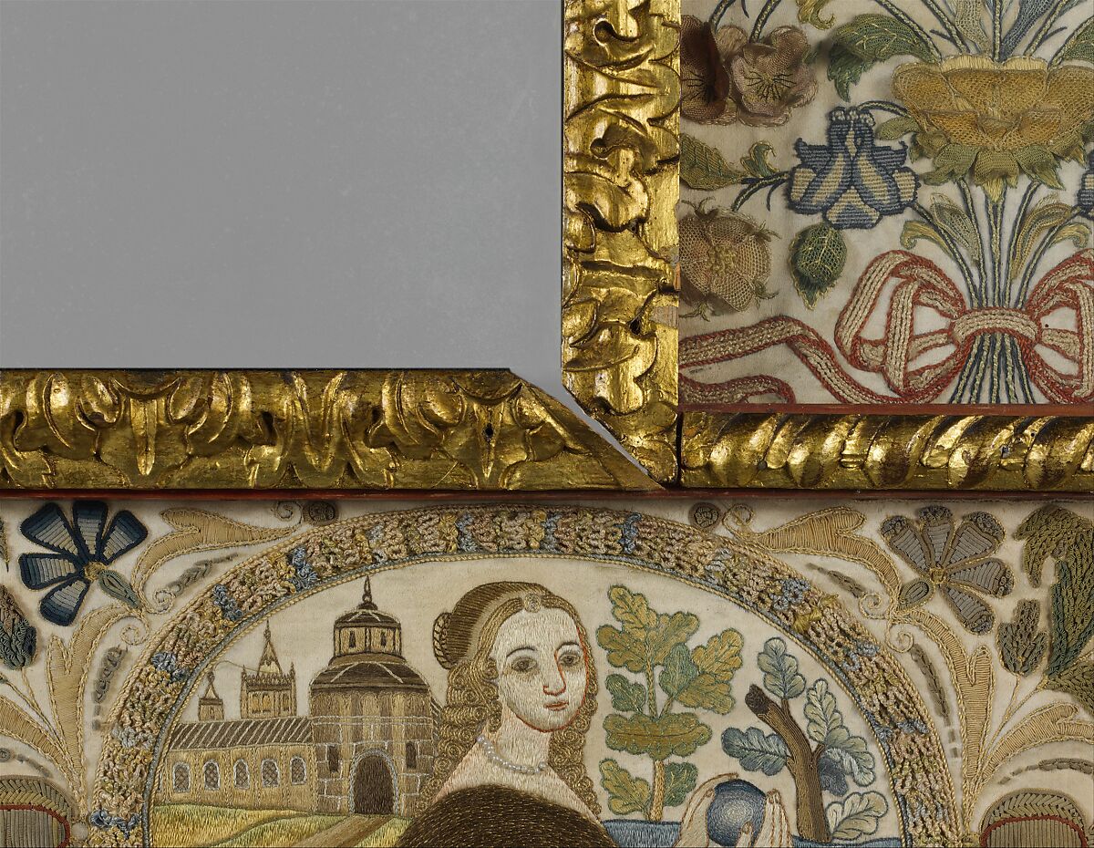 Mirror, Silk on satin, British