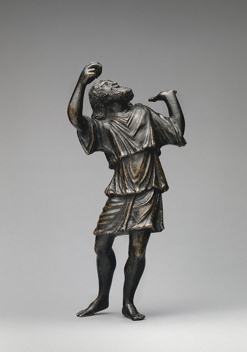 Saint Christopher, Attributed to Severo Calzetta da Ravenna (Italian, active by 1496, died before 1543), Bronze, Italian, Probably Padua 