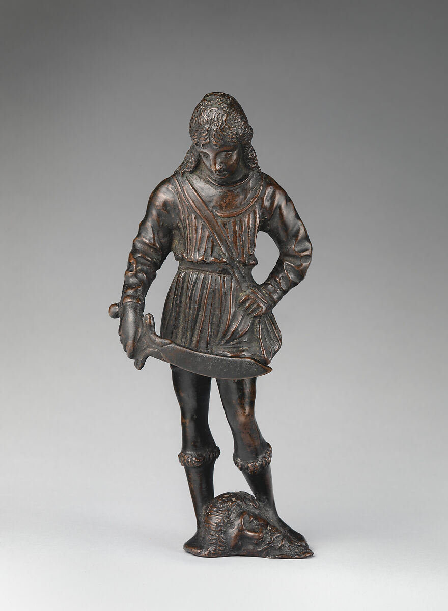 David with the head of Goliath, After a model by Severo Calzetta da Ravenna (Italian, active by 1496, died before 1543), Bronze, Italian, Ravenna or Padua 