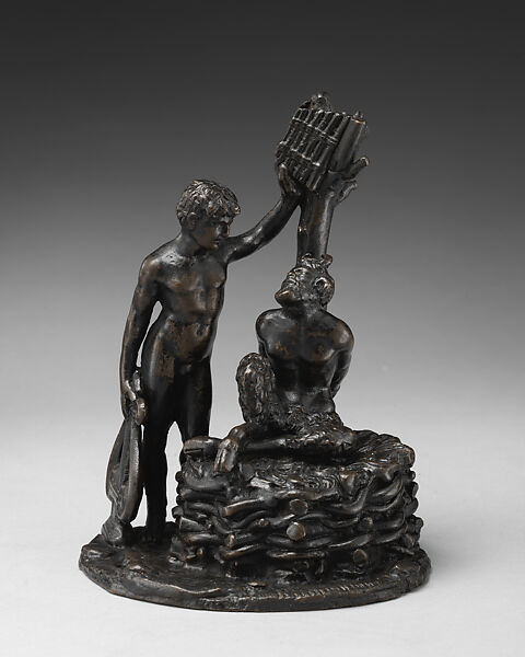 Apollo and Marsyas, Manner of Andrea Briosco, called Riccio (Italian, Trent 1470–1532 Padua), Bronze, Italian, Padua 