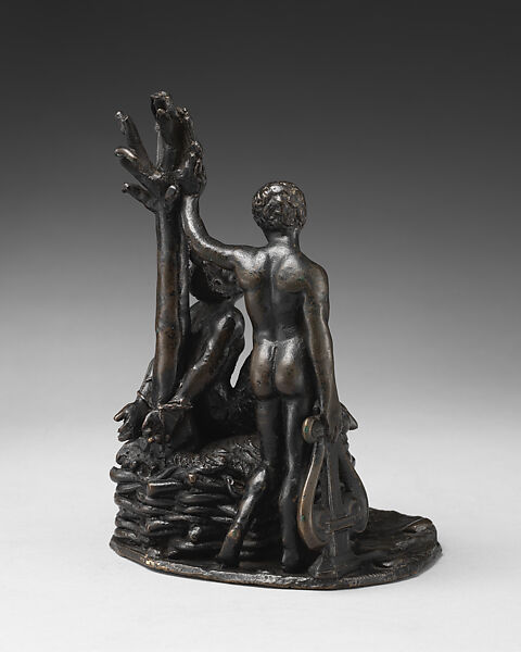 Apollo and Marsyas, Manner of Andrea Briosco, called Riccio (Italian, Trent 1470–1532 Padua), Bronze, Italian, Padua