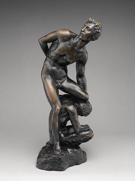 Renaissance-style statuette group of Victory of Virtue over Vice, Bronze, possibly Italian 