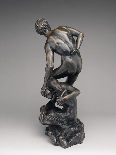 Renaissance-style statuette group of Victory of Virtue over Vice, Bronze, possibly Italian