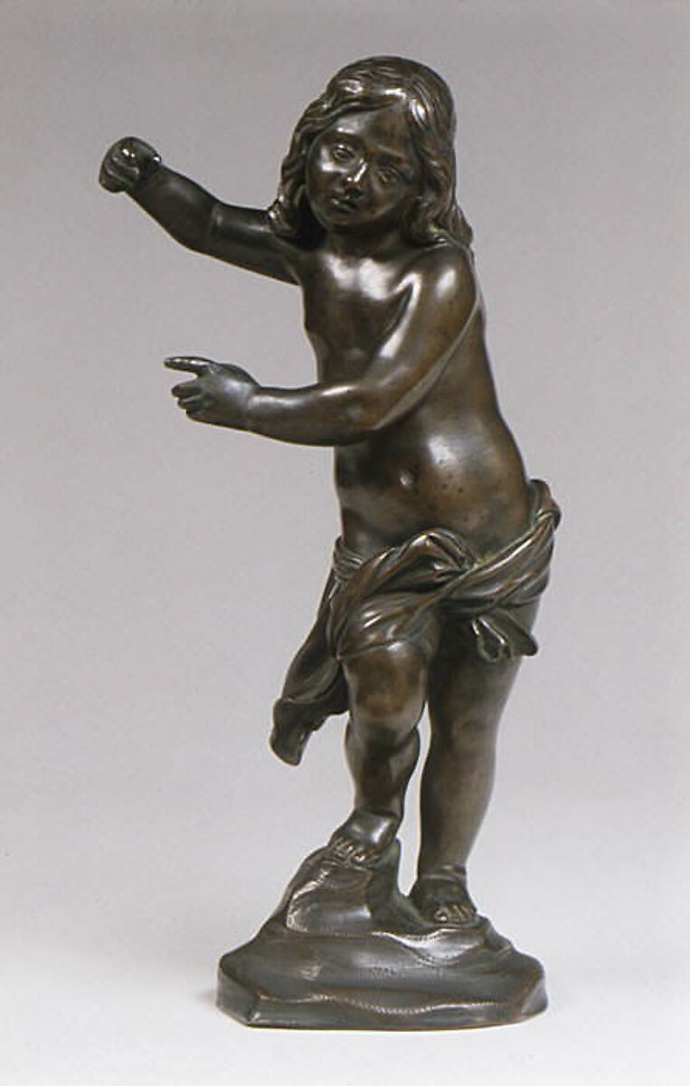 Standing Child (Possibly a Young St. John the Baptist), Ferdinando Tacca (Italian, Florence 1619–1686 Florence), Bronze, Italian, Florence 
