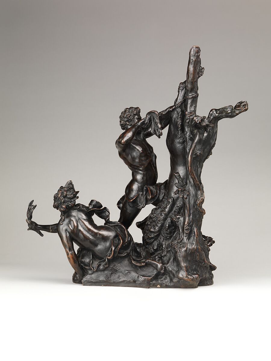 Hercules Skinning the Nemean Lion, Attributed to François Lespingola (French, 1644–1705), Bronze, French, probably Paris