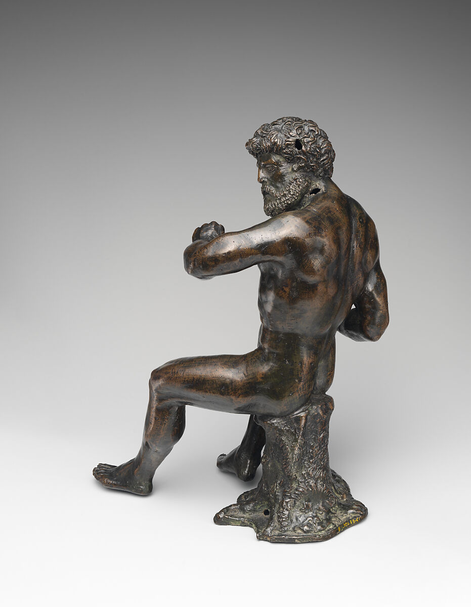Seated Hercules, Bronze, German, Nuremberg