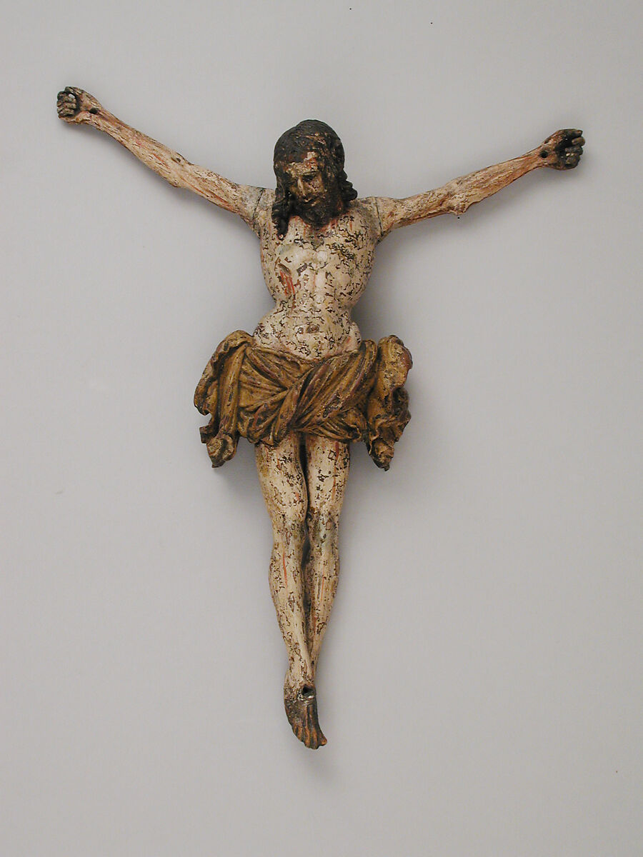 Corpus, Limewood, polychromed, probably German, Bavarian