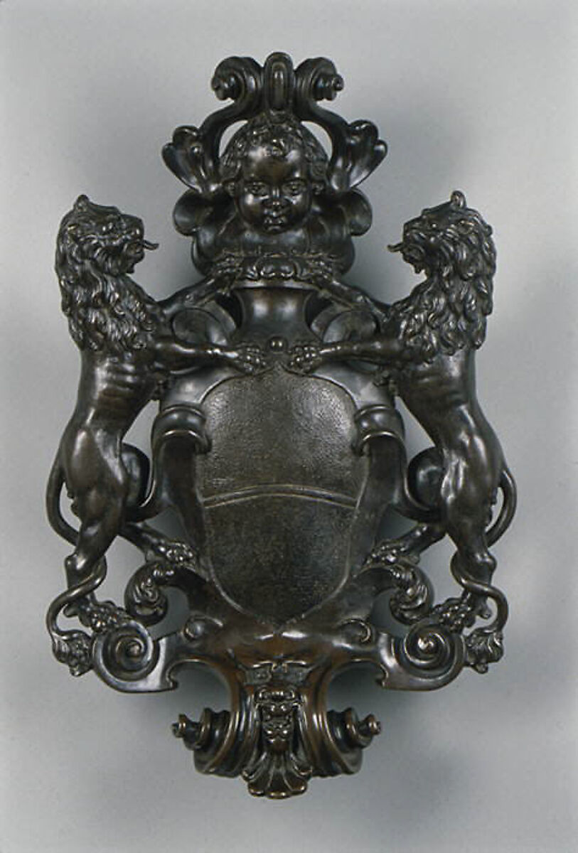 Door knocker (one of a pair), Manner of Hubert Gerhard (Netherlandish, 1540/50–1621, active Germany), Bronze, German, Augsburg 