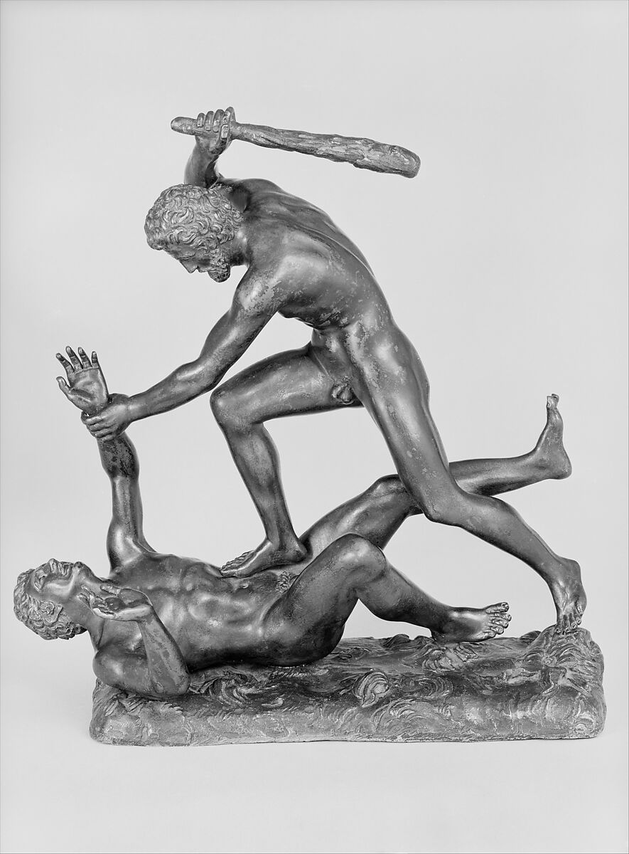 Cain and Abel (?), Bronze, Netherlandish 