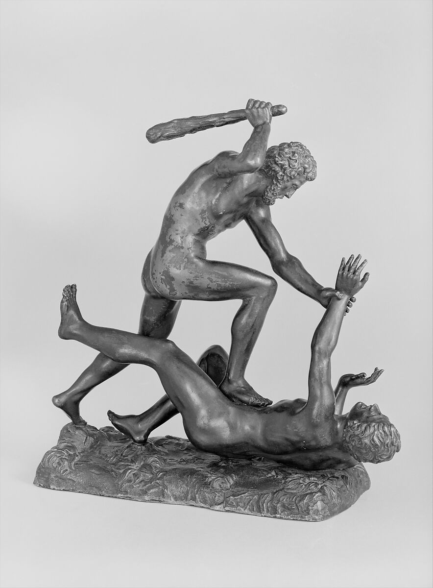 Cain and Abel (?), Bronze, Netherlandish