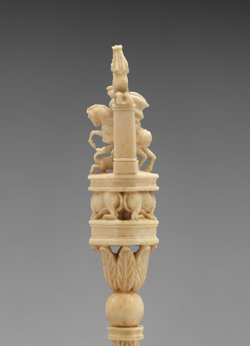 Saint George slaying the dragon, Ivory	, French