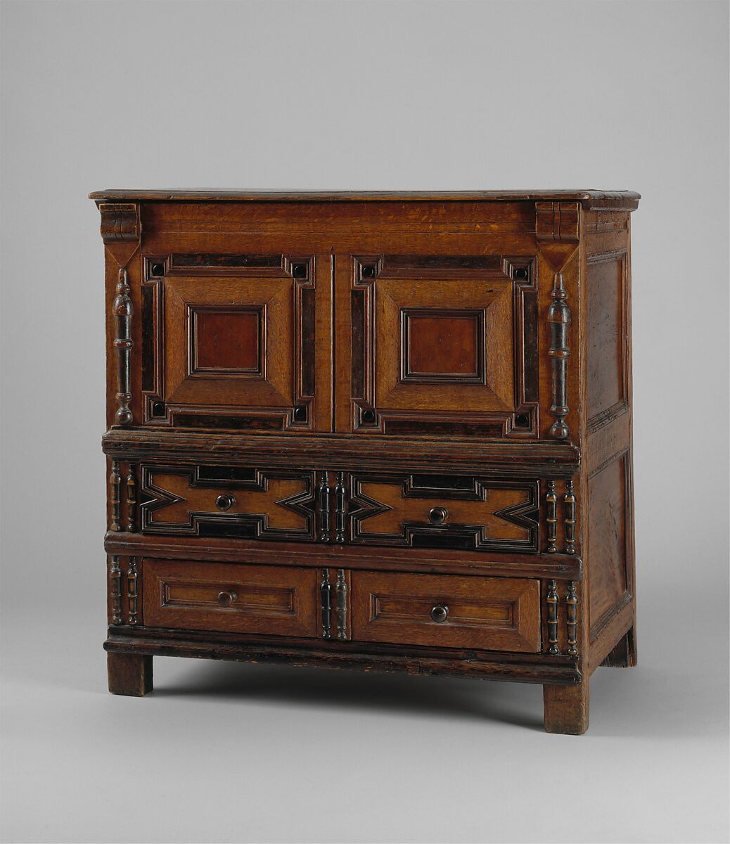 Chest with drawers, Red oak, yellow pine, hemlock, white pine, poplar, American 