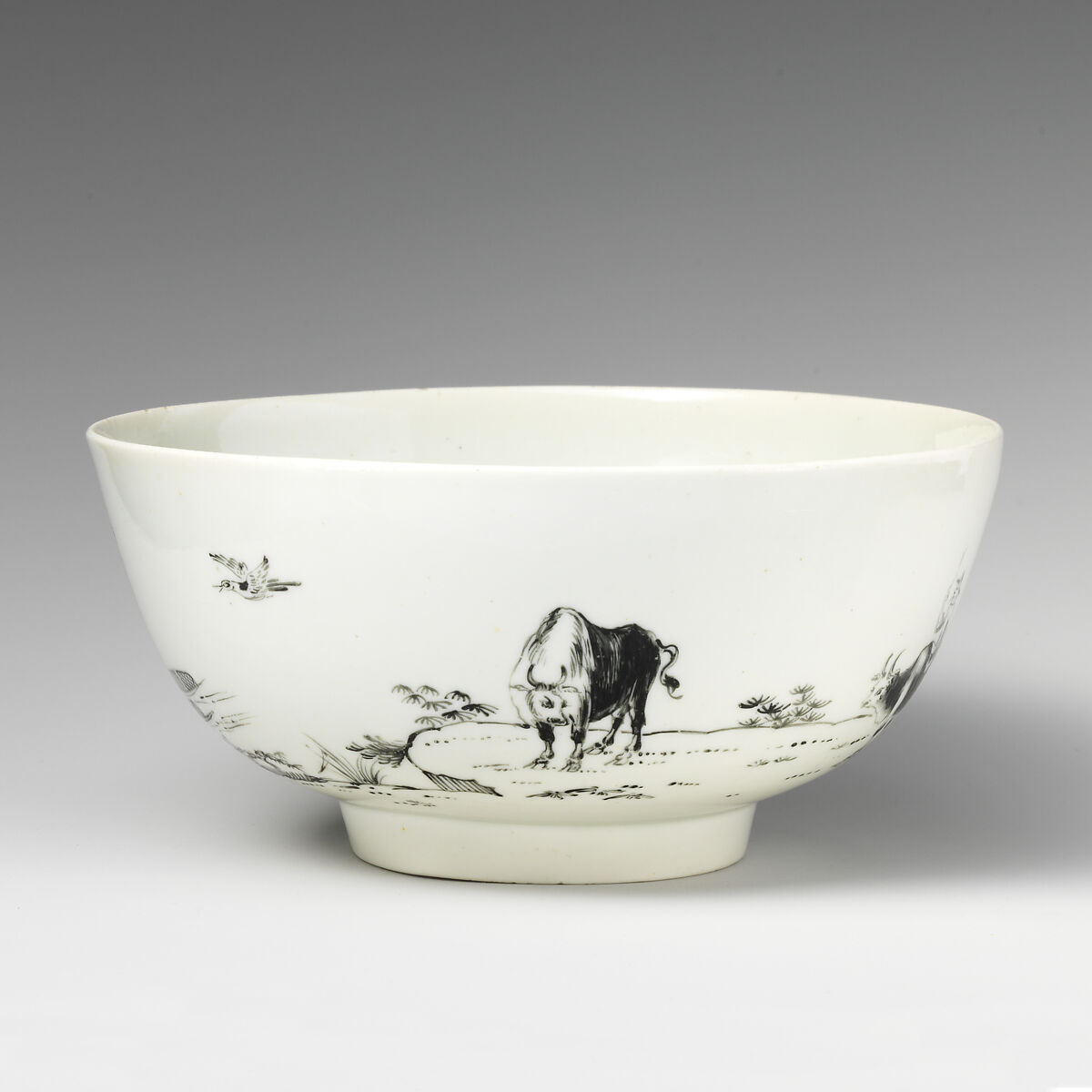 Bowl, Soft-paste porcelain, British