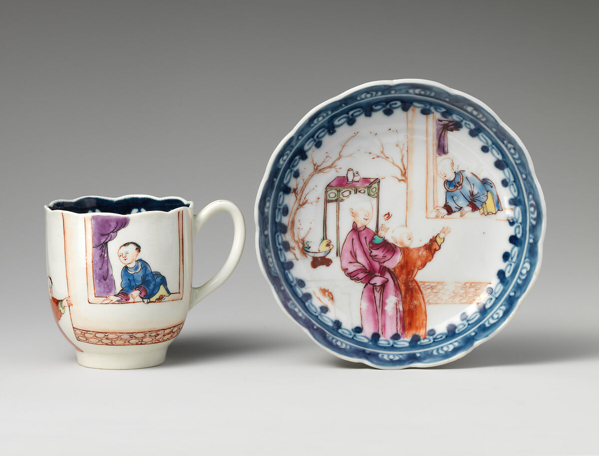Cup, Soft-paste porcelain, British 