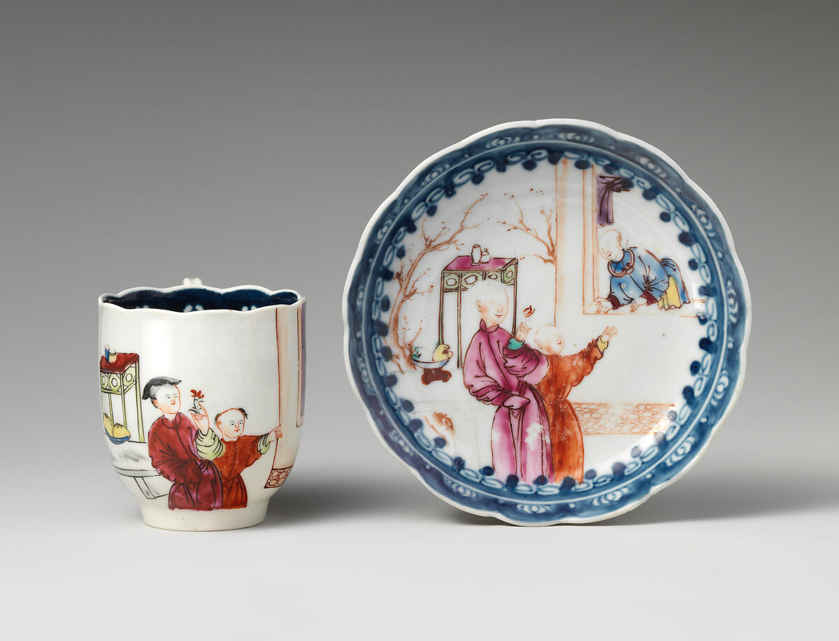 Cup, Soft-paste porcelain, British