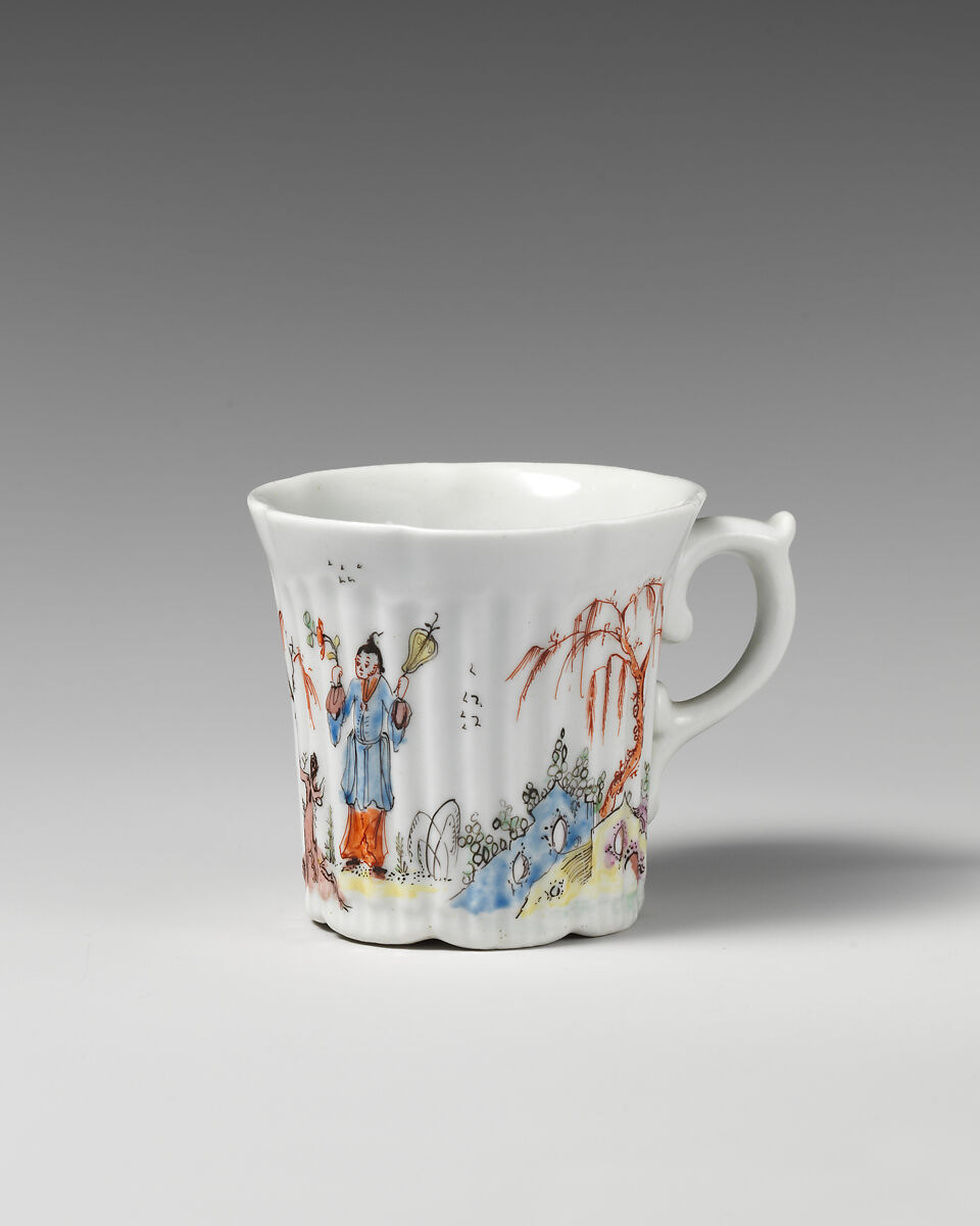 Coffee can, Worcester factory (British, 1751–2008), Soft-paste porcelain, British, Worcester 