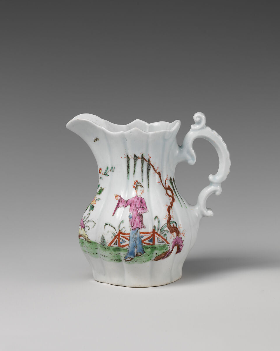 Cream jug, Worcester factory (British, 1751–2008), Soft-paste porcelain, British, Worcester 