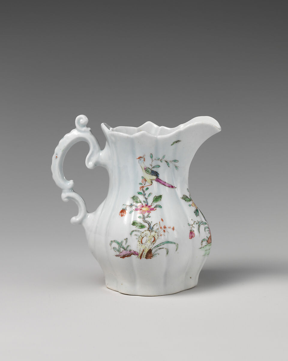 Cream jug, Worcester factory (British, 1751–2008), Soft-paste porcelain, British, Worcester