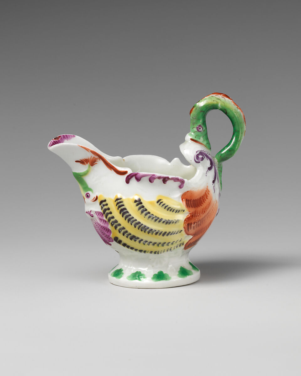 Cream jug, Worcester factory (British, 1751–2008), Soft-paste porcelain, British, Worcester 