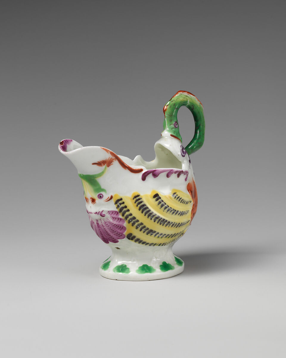 Cream jug, Worcester factory (British, 1751–2008), Soft-paste porcelain, British, Worcester