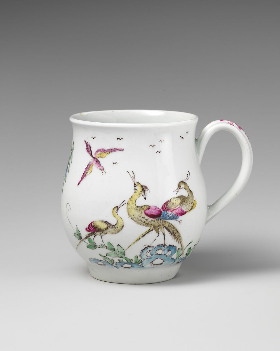 Tankard, Soft-paste porcelain, British 