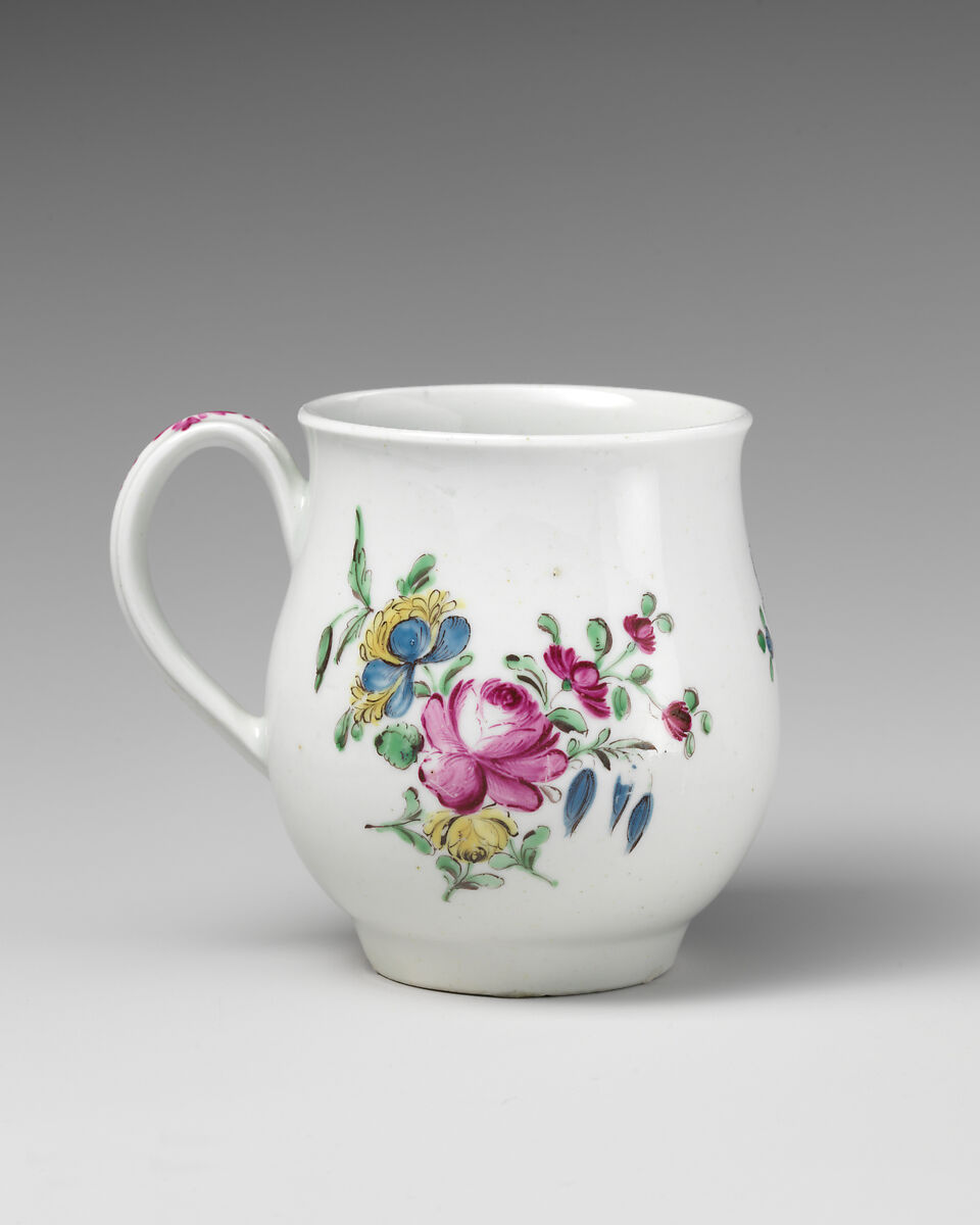 Tankard, Soft-paste porcelain, British