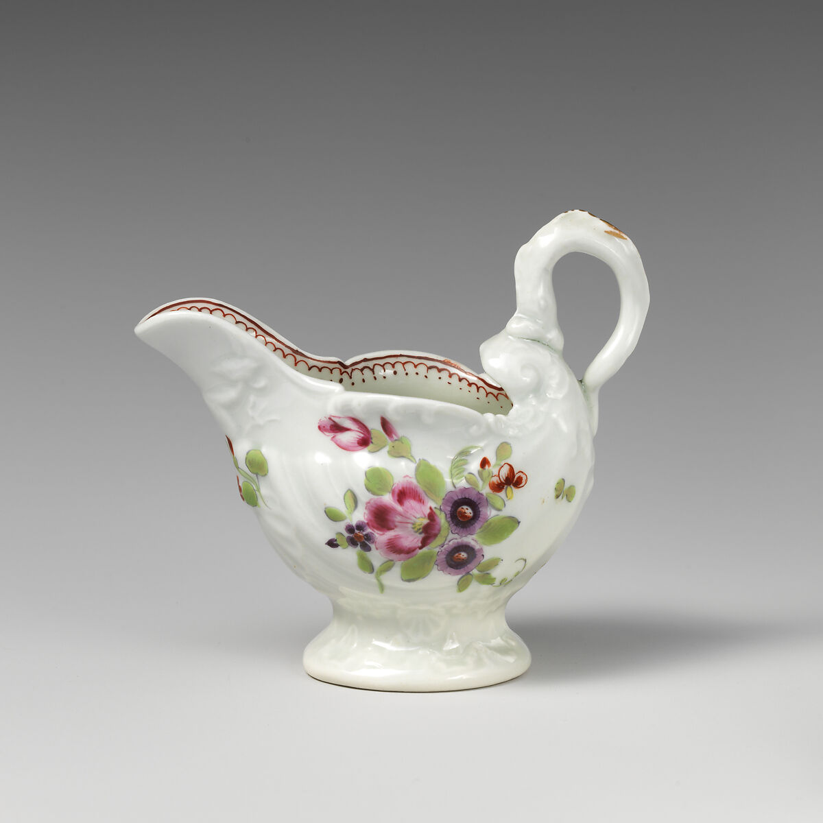 Cream jug, Worcester factory (British, 1751–2008), Soft-paste porcelain, British, Worcester 